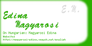 edina magyarosi business card